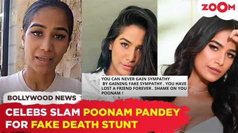 poonam pandey latest|Indian actor faces backlash after faking death in what she says。